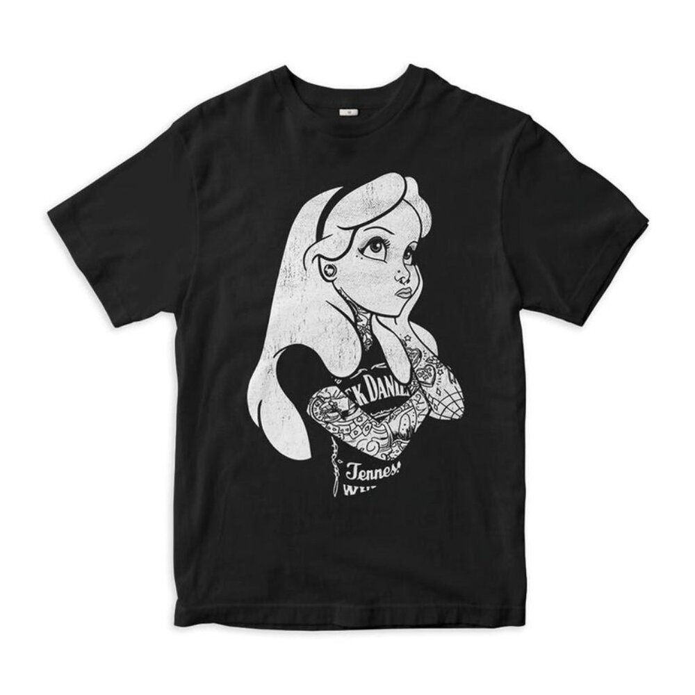 Edgy Tattoo Princess Graphic T-Shirt – Alternative Fairy Tale Art Tee